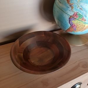 Vintage Walnut bowl Vermillion